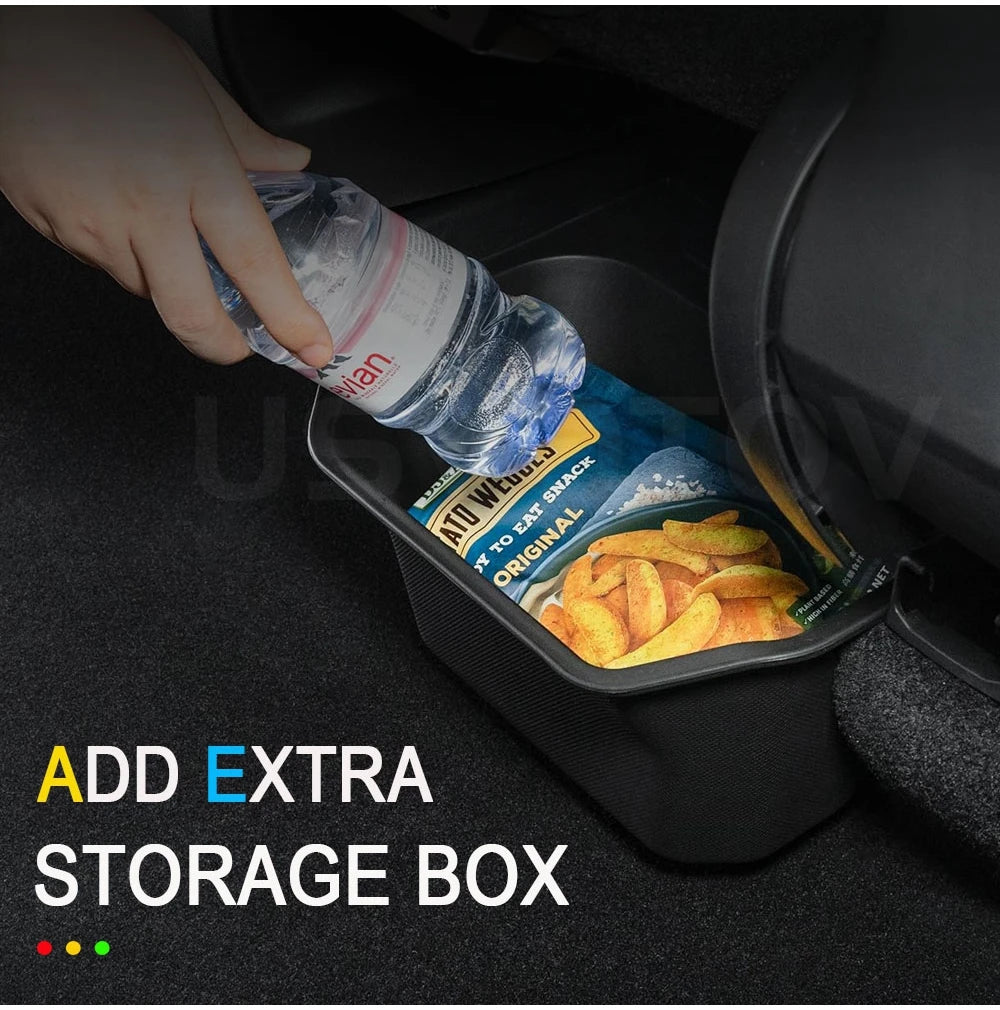 Rear Seat Storage Box for Tesla Model Y Juniper 2025 2026 Organizer Center Console Bins Backseat Trash Can Garbage Accessories Beauty World Shop