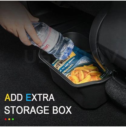 Rear Seat Storage Box for Tesla Model Y Juniper 2025 2026 Organizer Center Console Bins Backseat Trash Can Garbage Accessories Beauty World Shop
