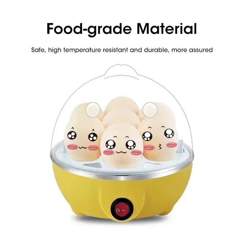 7 Egg Cooker Machine with Auto Power Off Multi-Function Portable Breakfast Maker for Steaming Custard and Boiling Eggs Beauty World Shop