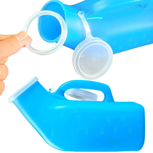 1200ml Urinals for Men Spill Proof Portable Urinal Plastic Urine Bottle with Lid for Car Elderly and Incontinence Beauty World Shop