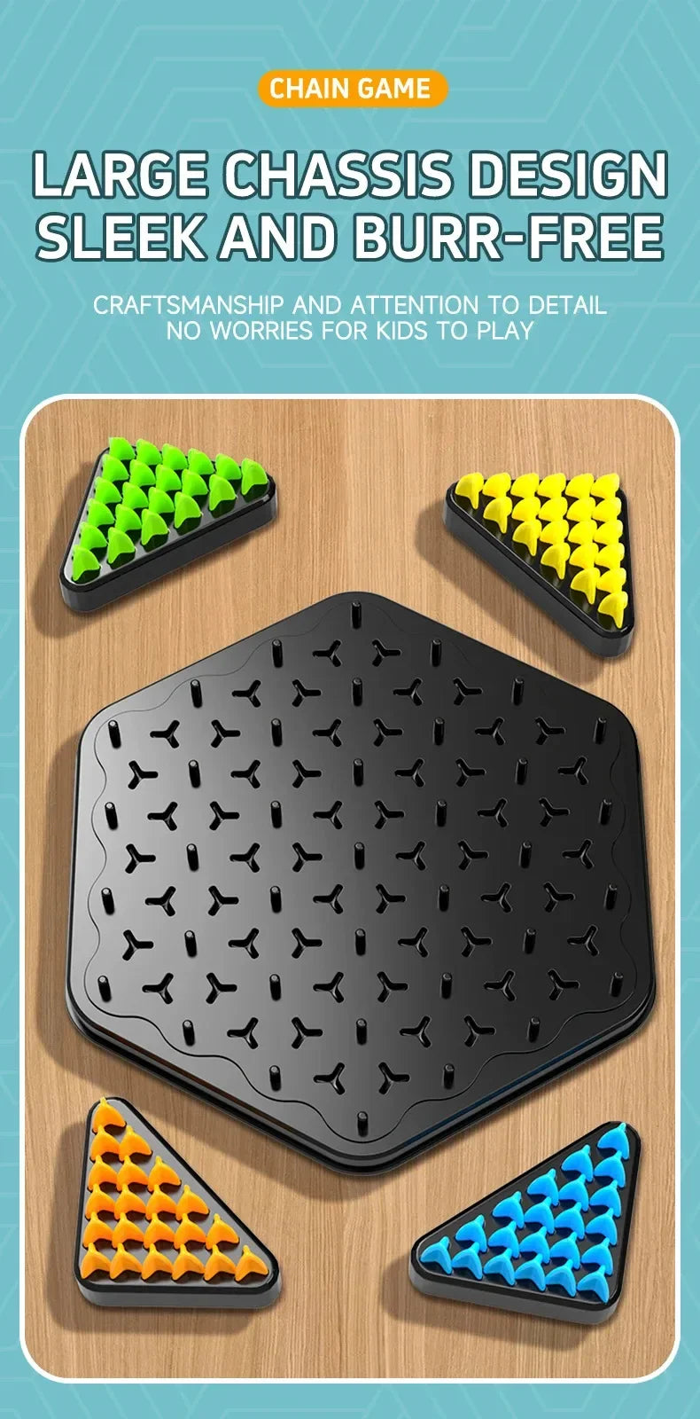 Chain Triangle Chess Splendor Duel Board Game Strategy Game for Kids and Adults Fun Family Game Logic Chess Track Tables Game Beauty World Shop