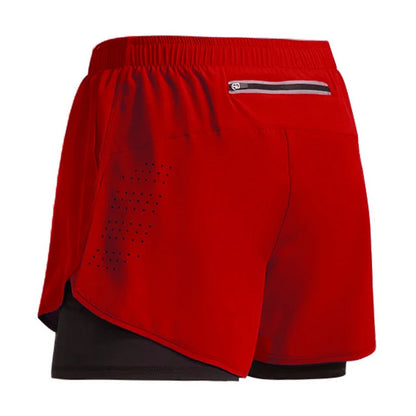 New Men Running Shorts Gym Sports Shorts 2 In 1 Quick Dry Workout Training Gym Fitness Jogging Short Pants Summer Men Shorts Beauty World Shop