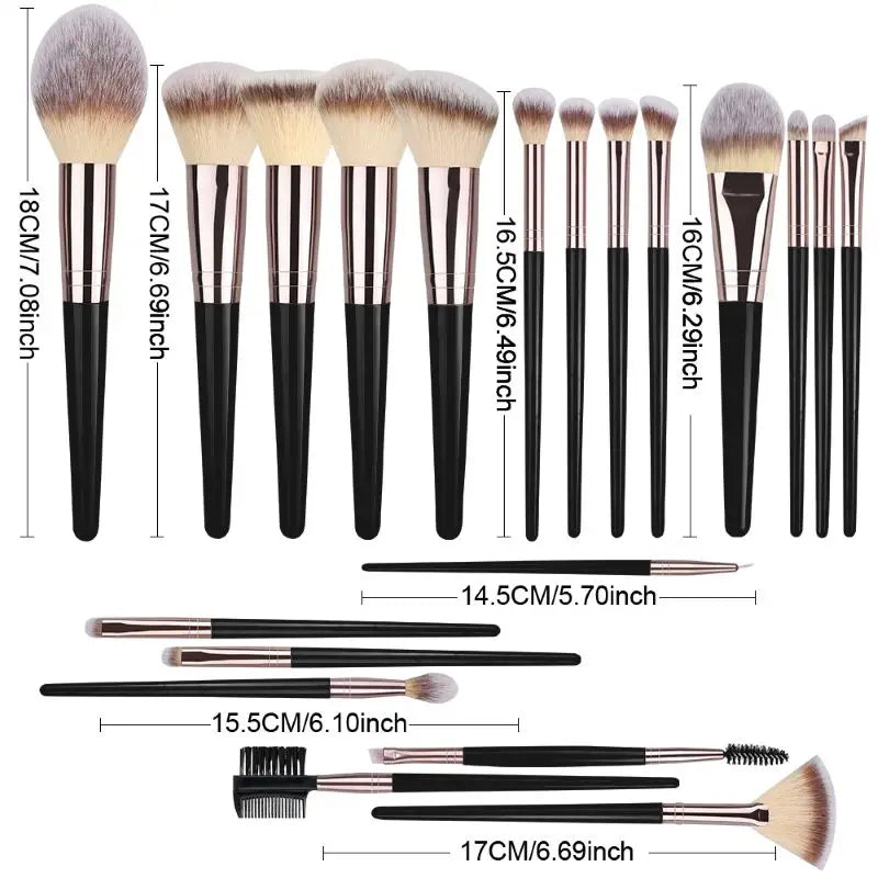 Professional 3-20PCS Makeup Brushes Set Eyeshadow Foundation Concealer Blending Blush Brush Kabuki Soft Fluffy Women Beauty Tool Beauty World Shop