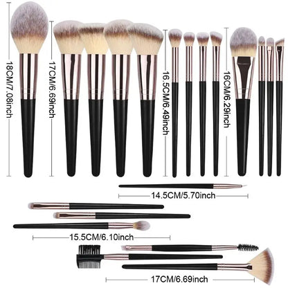 Professional 3-20PCS Makeup Brushes Set Eyeshadow Foundation Concealer Blending Blush Brush Kabuki Soft Fluffy Women Beauty Tool Beauty World Shop