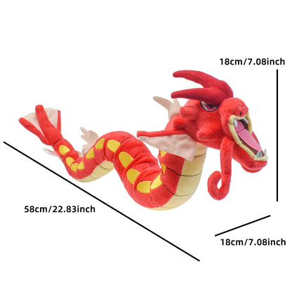 Shiny Gyarados Plush Toys Stuffed Animal Charizard Game for Collectible Gift,Soft Plushies Cartoon Character 23 Inch Red Beauty World Shop
