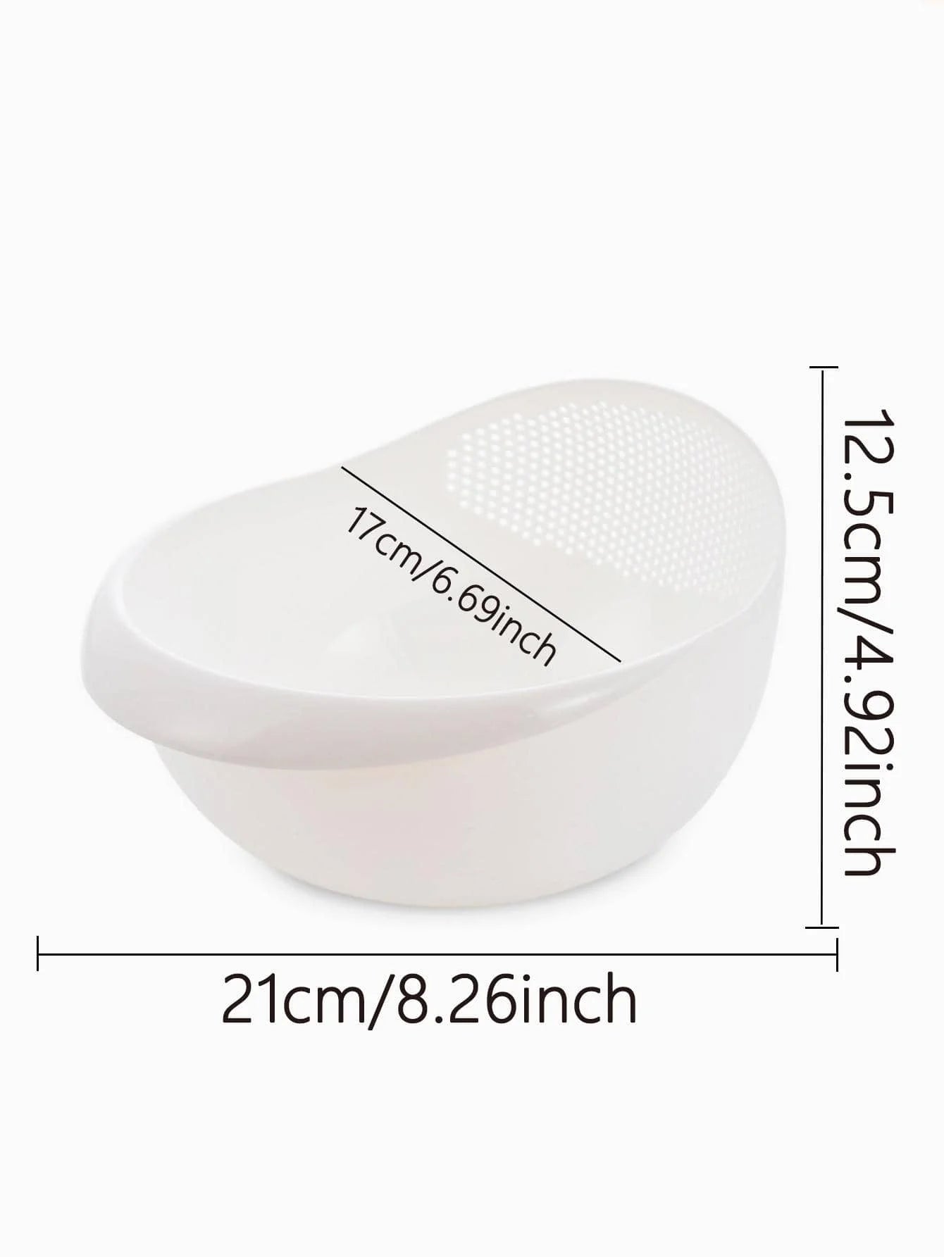 1/3pcs- Colander Rice Bowl Drain Basket Fruit Bowl Washing Drain Basket with Handle Washing Basket Home Kitchen Organizer Beauty World Shop