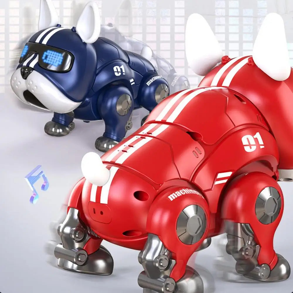 Dance Music Bulldog Robot Intelligent Interactive Dog With Light Toys For Children Kids Early Education Baby Toy Boys Girl Beauty World Shop