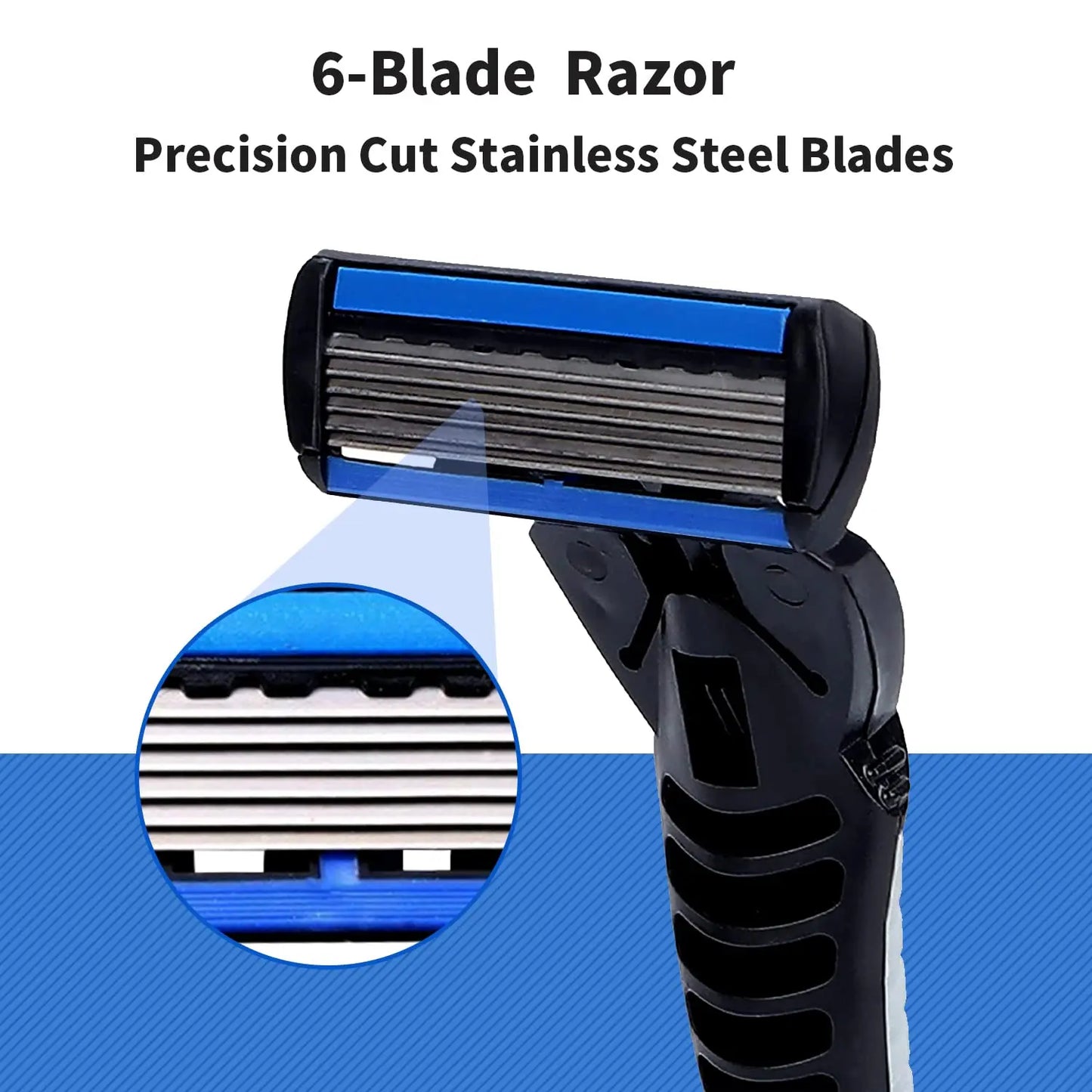 Razor Classic 6 Layer Safety Razor for Mens Shaving&Womens Hair Removal Shaving Blades Manual Shaver Beauty World Shop