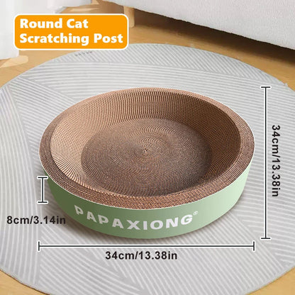 Cat Scrapers Toys for cats Round Oval Cat Scratcher Cat Bed Cat Scratching post Thickening Durable Corn Glue Decal Cardboard Beauty World Shop