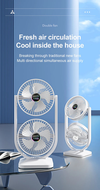 USB Charging Desktop Fan Portable Rotatable Desktop Electric Fan Suitable For Outdoor Picnic Student Dormitory Office Home Use Beauty World Shop
