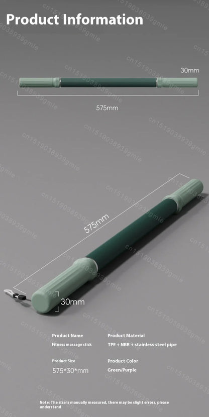 요가 근막 스틱 Yoga Fascia Stick 57cm Extended Muscle Relaxation Massage Roller Yoga Massage Stick for Leg Stretching and Release Fitn Beauty World Shop