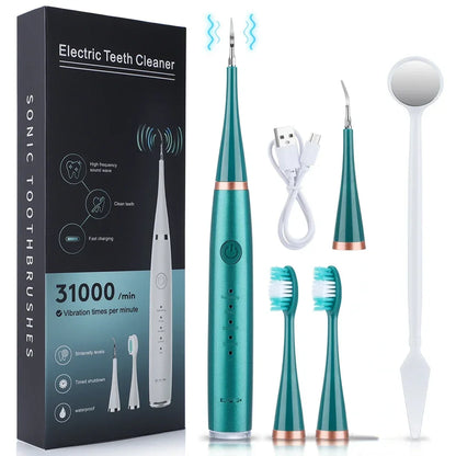 Ultrasonic scaler for teeth cleaning tartar removal plaque removal rechargeable teeth whitening oral care and dental cleaner Beauty World Shop