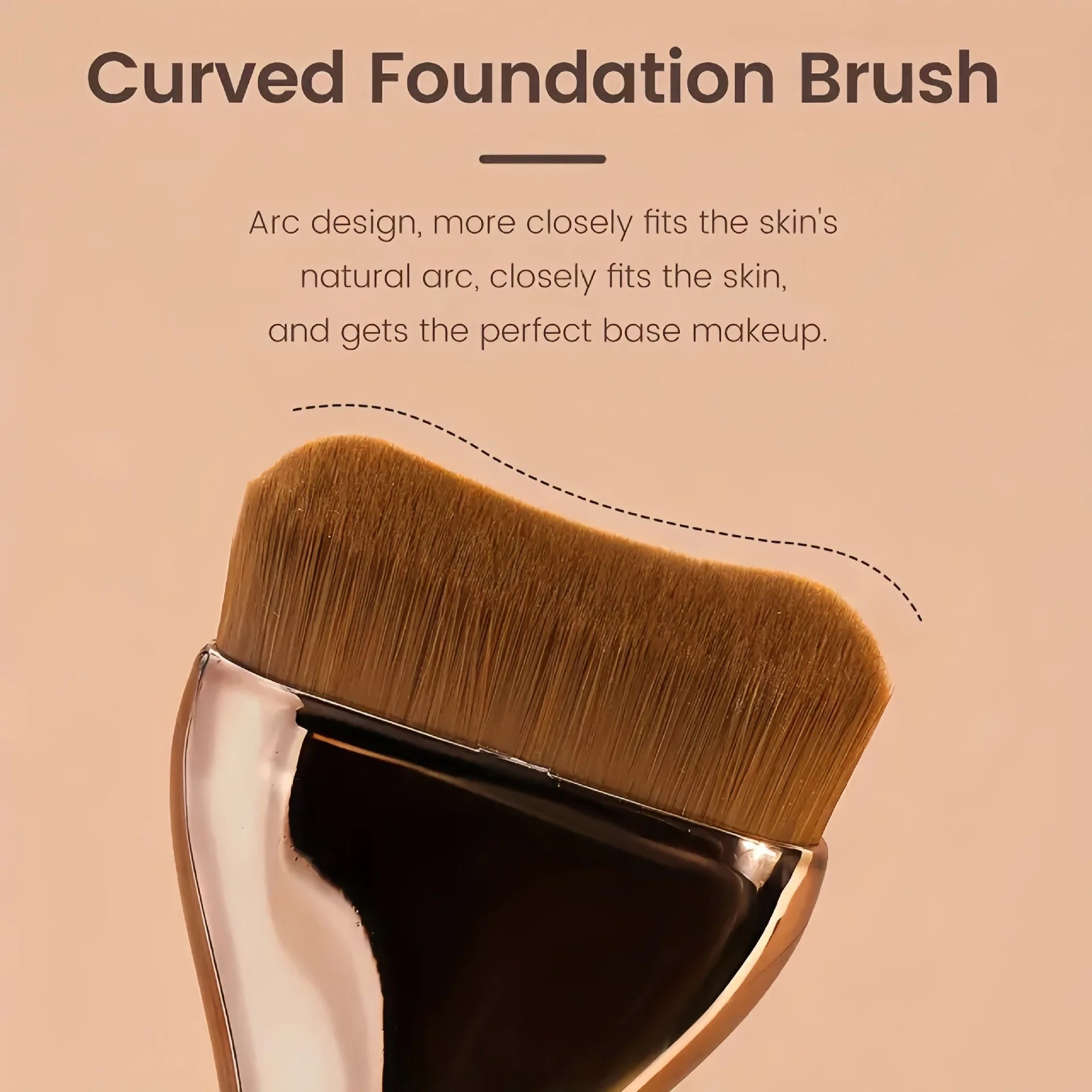 New 2Pcs Professional Foundation Makeup Brushes Soft Dense Hair for Blending Liquid, Cream Flawless Powder Makeup Beauty Tools Beauty World Shop