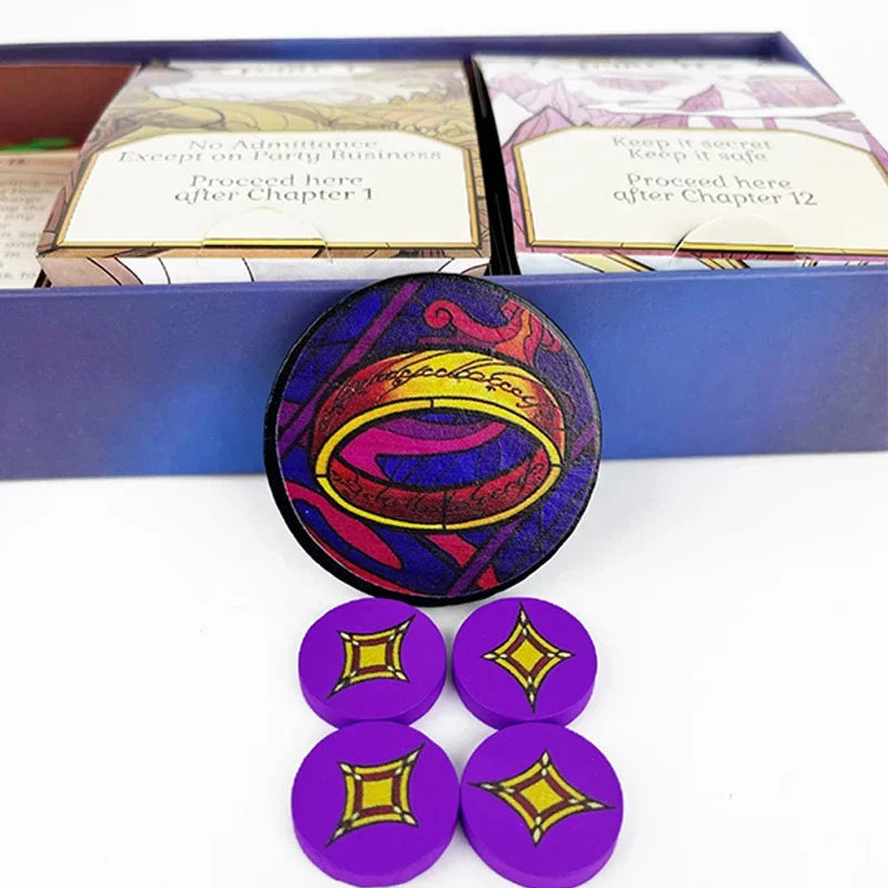 Board Game The Rings  of The Ring Trick-Taking Game Bilingual Board Game Cooperative Strategy Card Game Adventure Beauty World Shop