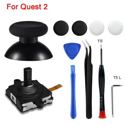 Thumbsticks for Oculus Quest 2 Controller Joystick Replacement Kit for Meta Quest 2 Thumbstick Caps with Tools