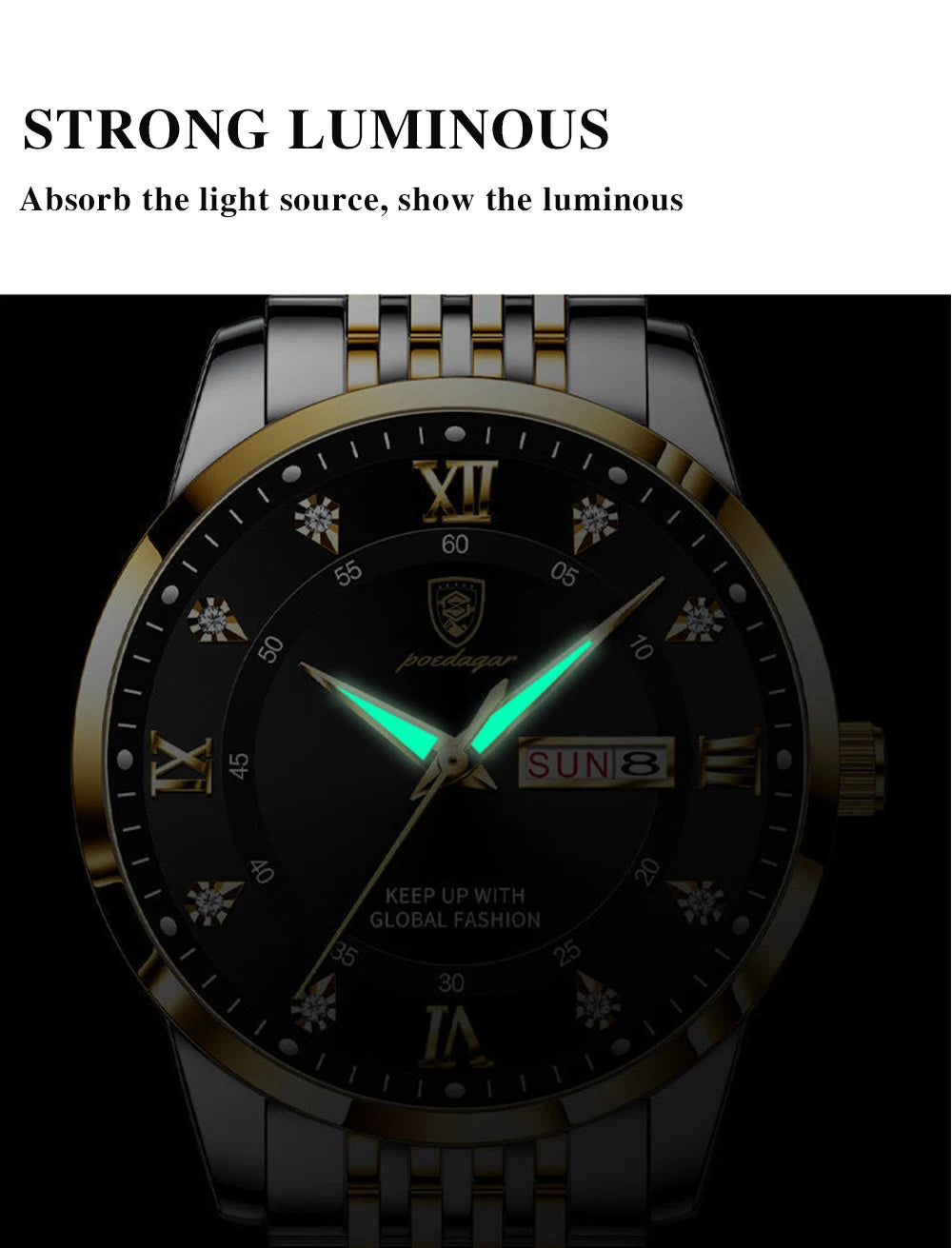 POEDAGAR Luxury Brand Men Watches Waterproof Luminous Leather Quartz Man Wristwatch Casual Sports Military Watch For Men relogio Beauty World Shop
