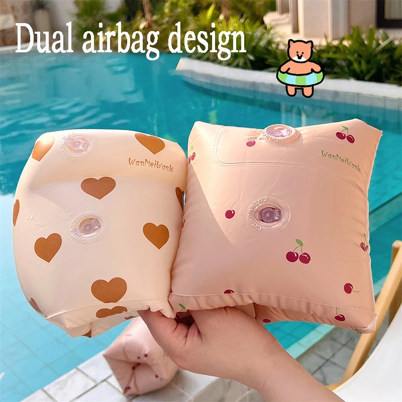 1 pair  Cartoon printing Swimming Arm Floaties， Inflatable Swim Arm Bands Floater Sleeves for Adults and Kids Beauty World Shop
