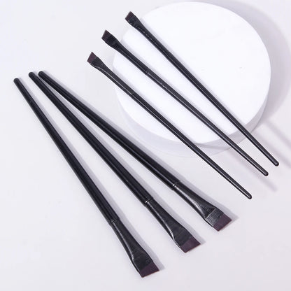 6 Pcs popular eye makeup brush high-end ultra-fine thin bevel brush eyeliner brush eyebrow dyeing beauty makeup tools Beauty World Shop