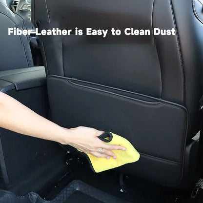 BLALION PU Leather Car Anti-kick Pad Auto Seat Back Organizer Storage Bag Car Backseat Anti Scratch Protector Pads with Cover Beauty World Shop