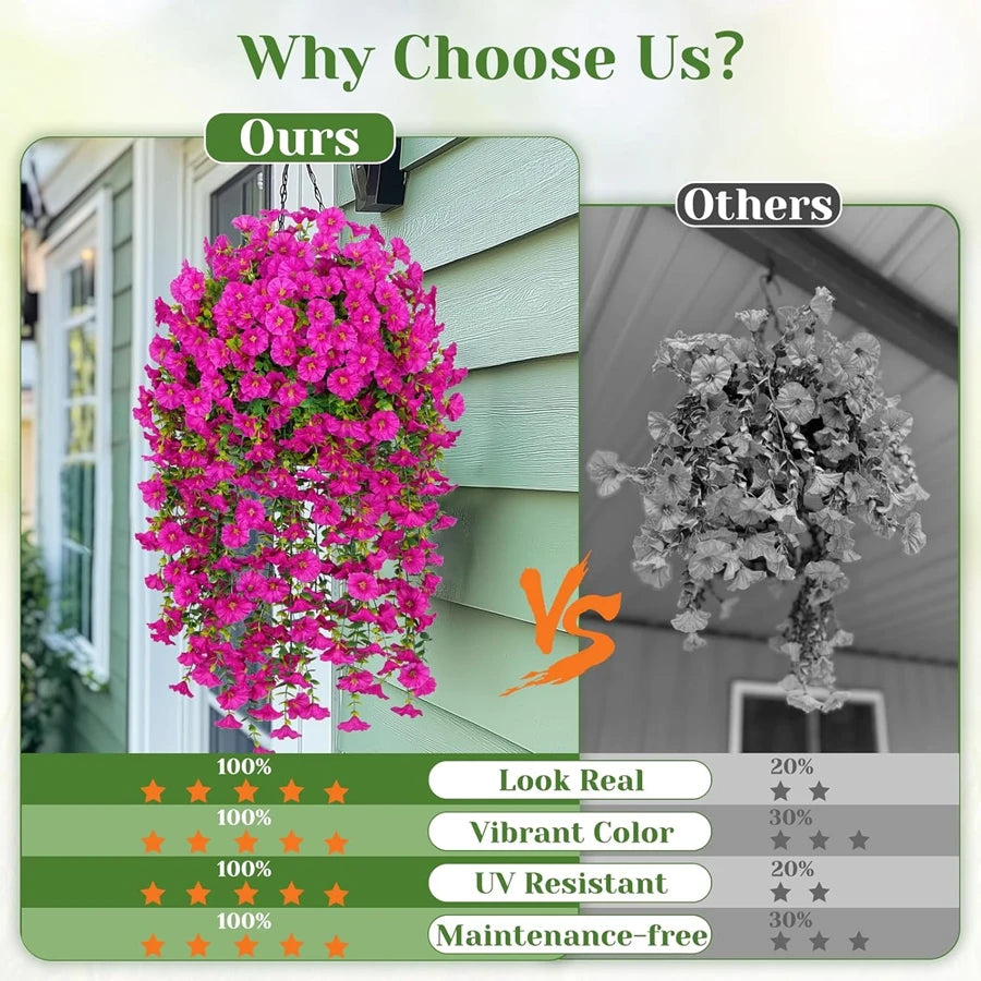 1/2Pcs Artificial Flowers Vine Morning Glory Wedding Bridal Home Room Table Festival Decor Outdoor Yard Garden Arch DIY Gift Box Beauty World Shop