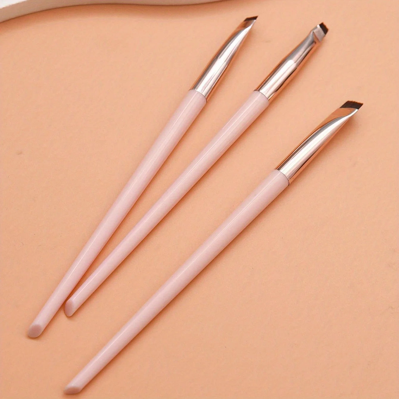 3pcs Makeup Brush Set,Blade eyeliner brush fine oblique head eyebrow brush outline eyeliner ultra-thin eye shadow brush makeup b Beauty World Shop