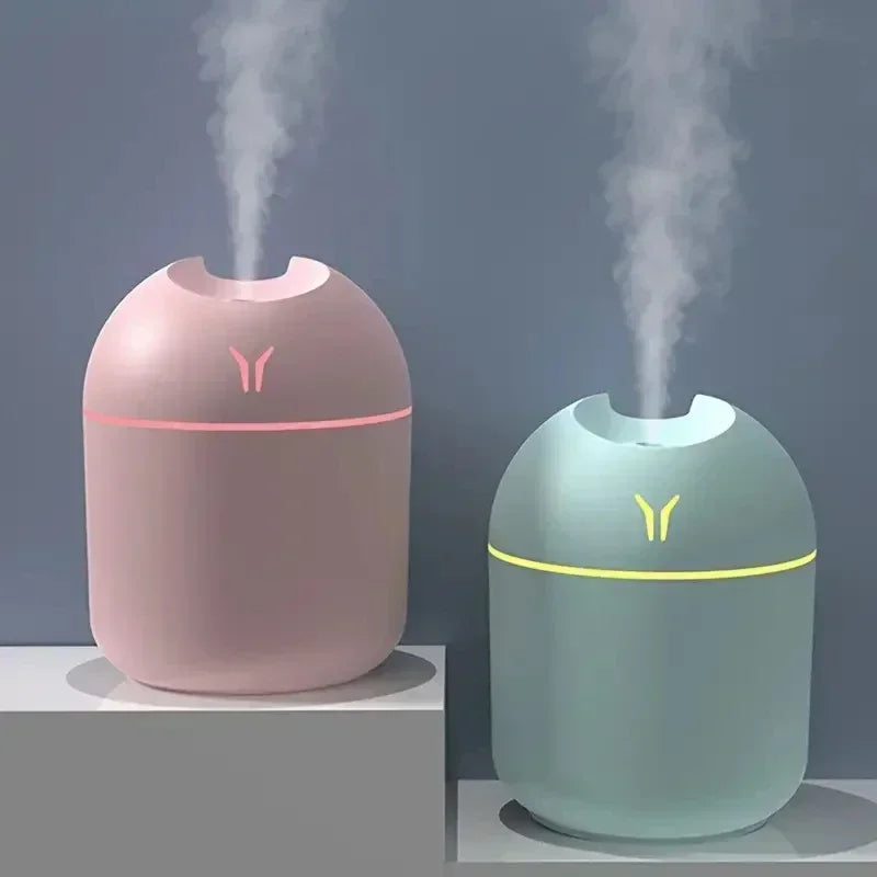 1pc  Compact USB Aroma Diffuser & Humidifier withLED Night Light - Pink & Mint Green, Essential Oil Atomizer for Homeand Car Use Beauty Fashion
