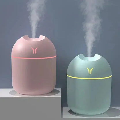 1pc  Compact USB Aroma Diffuser & Humidifier withLED Night Light - Pink & Mint Green, Essential Oil Atomizer for Homeand Car Use Beauty Fashion