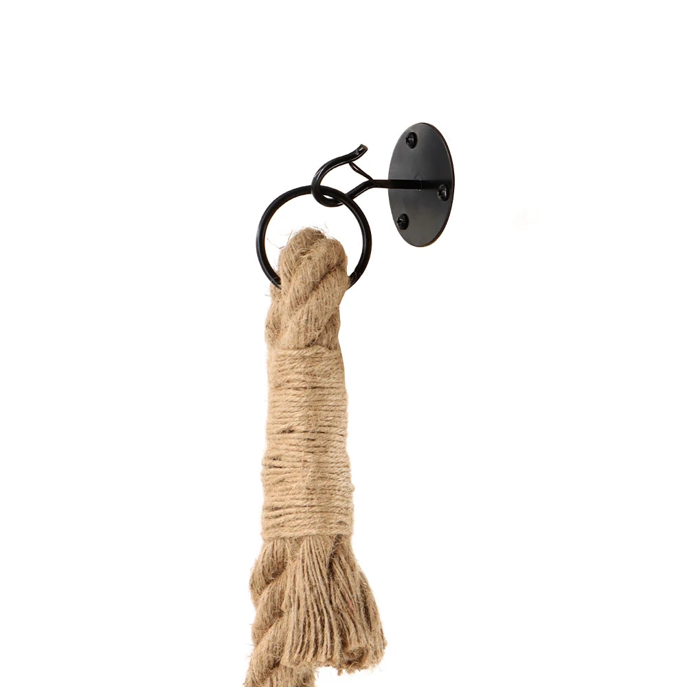 Cat climbing rope with hook ceiling wall mounted kitten scratching post climbing rope toy, suitable for indoor and outdoor cats