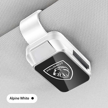 For Peugeot 208 3008 308 2008 207 107 508 Car Eyeglass Holder Glasses Storage Clip Sunglasses Holder with Sponge Protection Beauty World Shop