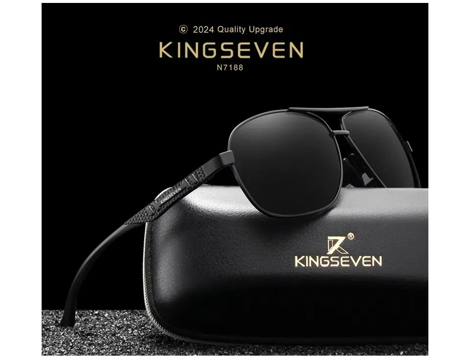 KINGSEVEN Polarized Aluminum Sunglasses Men UV400 HD Lens Pilot Eye Protection Photochromic Glasses Women Night Vision Eyewear Beauty World Shop
