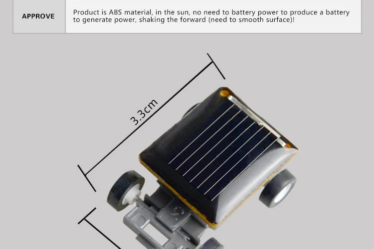 Solar Power Mini Sports Car Smaller Solar Power Project Car Mini Toy Car Educational Gadget Kids Gift Funny Racer Beauty World Shop