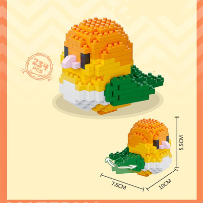 Kawaii Cute Bird Small Building Blocks Set Creative Educational Building Toys For Boys Girls Toys Suitable For Decorate Beauty World Shop