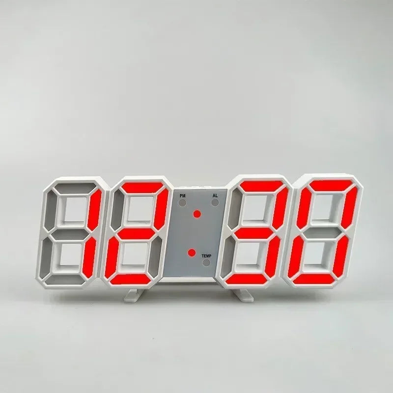 Purchase Products Clock 3D LED Digital Alarm Clock Wall Clock Time/date/temperature For Home/kitchen/office Clocks Decor Garden Beauty World Shop