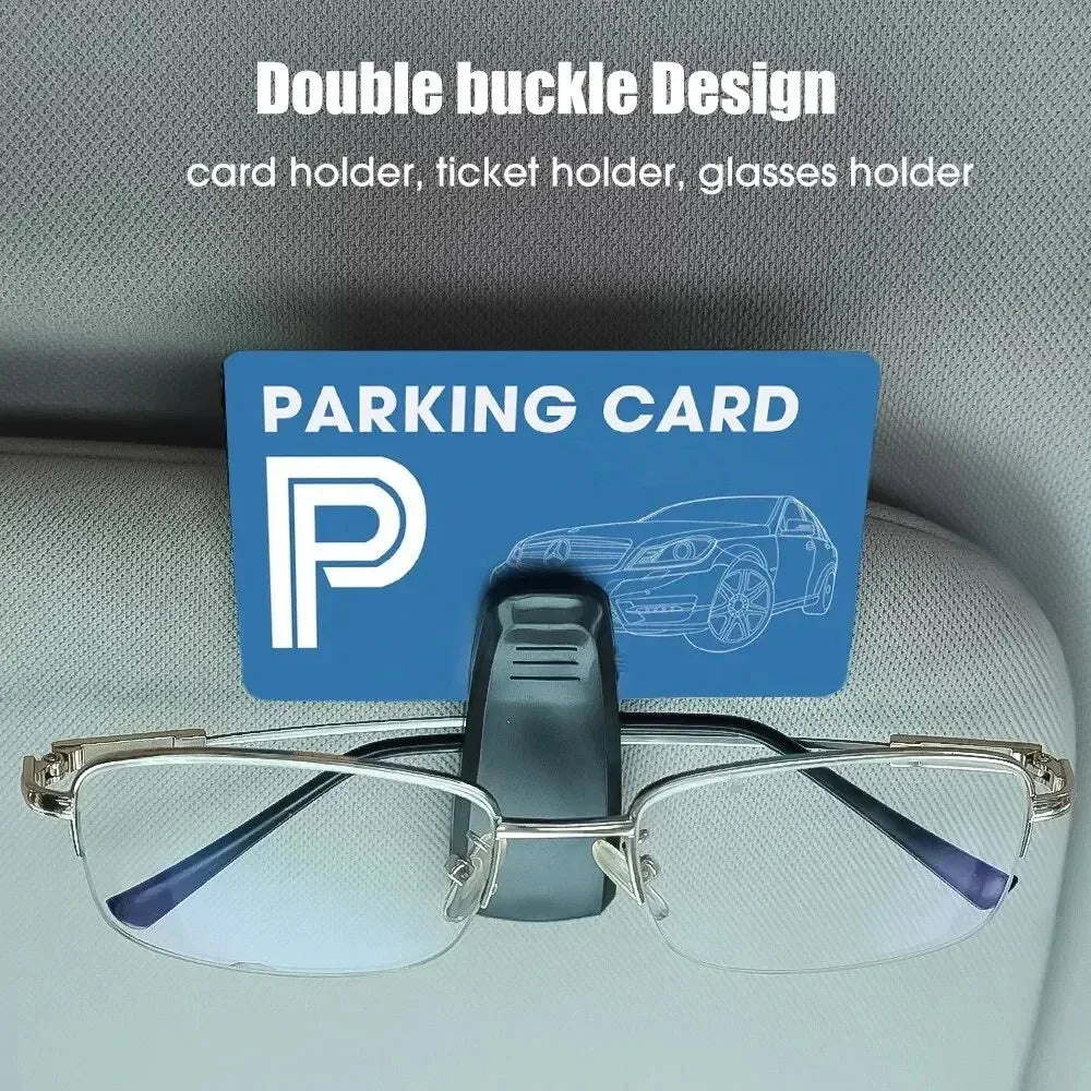 2PCS Universal Car Auto Sun Visor Glasses Box Sunglasses Clip Card Ticket Holder Fastener Pen Case Eyeglasses Clips Accessories Beauty World Shop