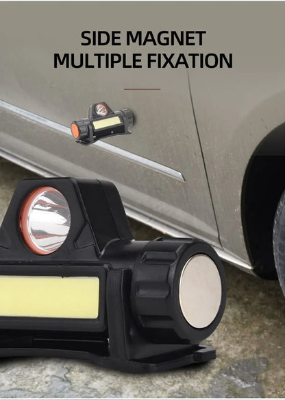 Rechargeable COB LED USB Headlamp Strong Magnetic Powerful Headlight Super Bright Waterproof Head Torch For Outdoor Fishing Beauty World Shop