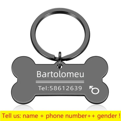 Personalized Engraved Cat Dog Pet ID Tag Dogs Anti-lost Collar Charm Engraving Pet Name Collar for Puppy Cats Collar Accessories