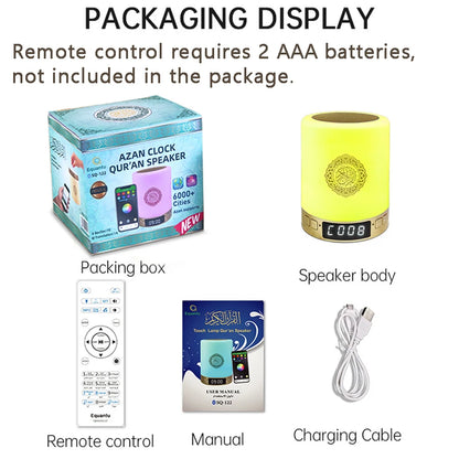 Holy Mini Bright Muslim Night Light Quran Lamp Box Koran Gift Azan Wireless Bluetooth Speaker Sound Portable Blutooth Music Home
