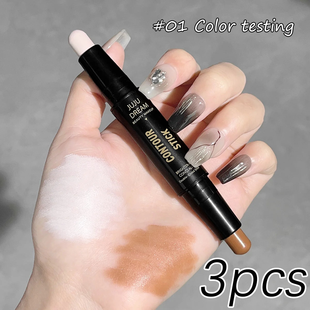 Double-ended dual-purpose high-light trimming stick, three-dimensional contour, nose shadow, facial shape, brighten and trimming Beauty World Shop