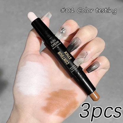 Double-ended dual-purpose high-light trimming stick, three-dimensional contour, nose shadow, facial shape, brighten and trimming Beauty World Shop