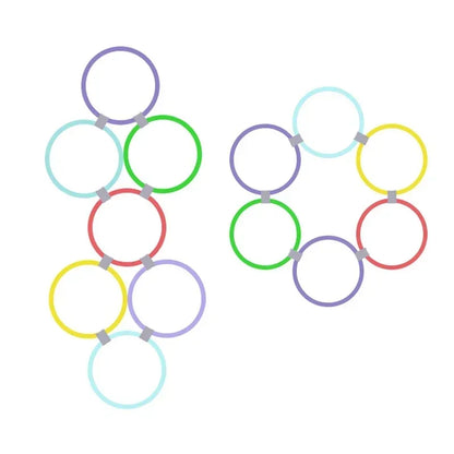 New Outdoor Kids Funny Physical Training Sport Toys Lattice Jump Ring Set Game 10 Hoops 10 Connectors for Park Play Boys Girls Beauty World Shop