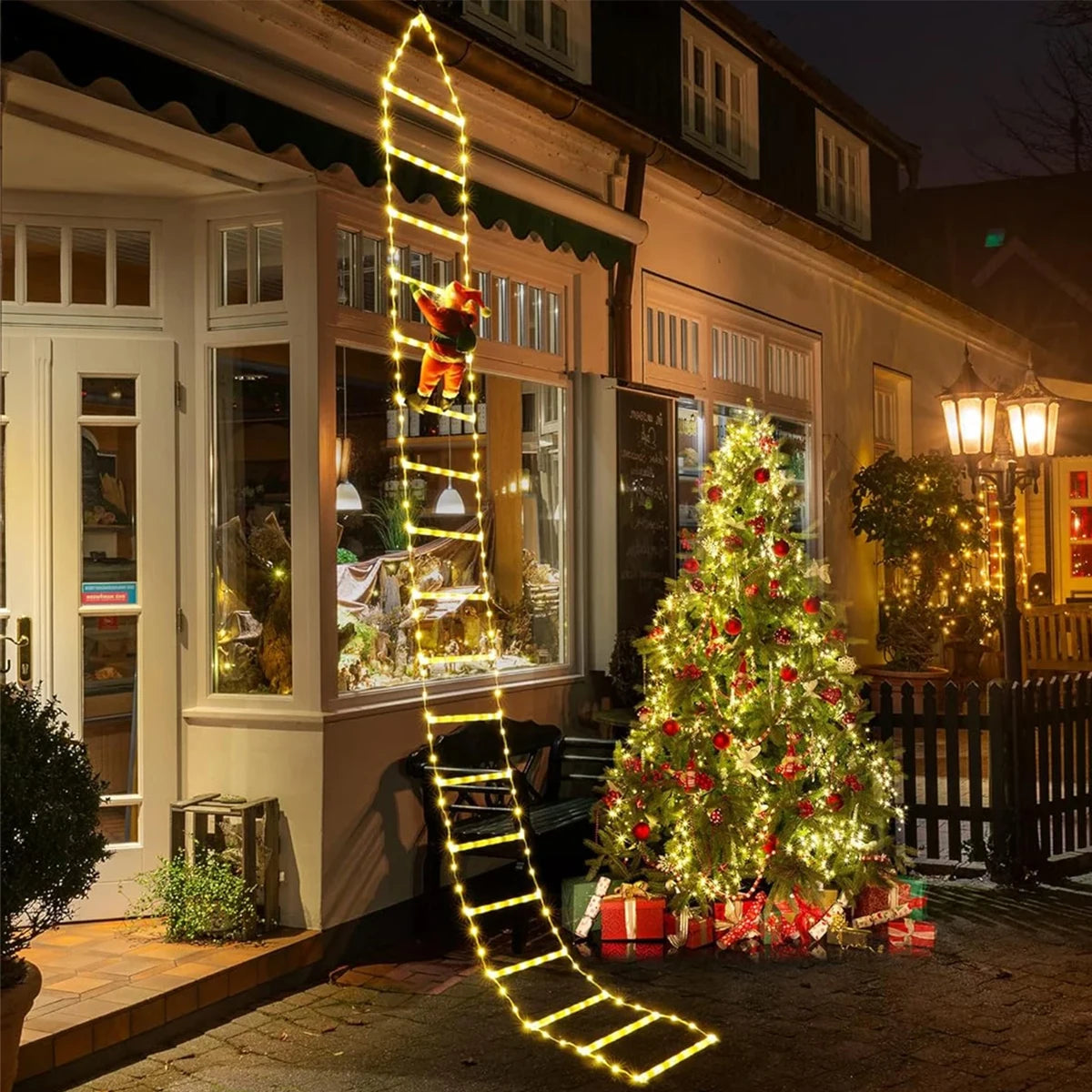 3M Santa Claus Climbing Ladder Outdoor Christmas Decoration Home Garden Cristmas Tree Ornement New Year Gift Xmas Tree Decor Beauty World Shop