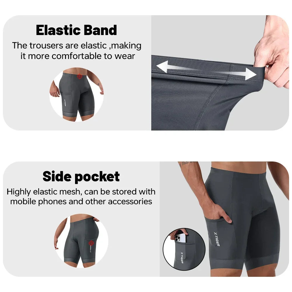 X-TIGER Cycling Shorts 6D Gel Cushioned Cycling Shorts MTB Cycling Briefs Cycling Lounge Pants Yoga Pants Sports Fitness Pants Beauty World Shop