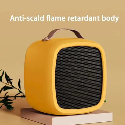 Portable Electric Heater Small Space 500W Fast Heating Lightweight Desktop Warm Air Heater Indoor Office Warmer Fan