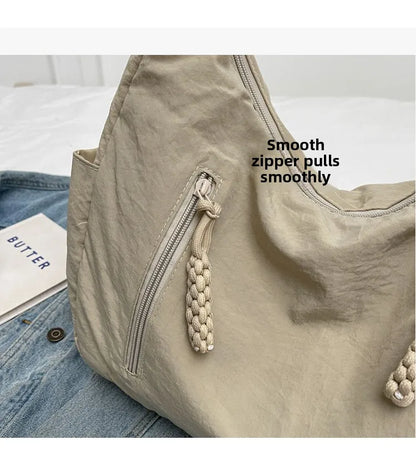 Trendy Women's Soft Cloth Shoulder Bag Solid Color Student 2026 Spring Y2k Casual Style Big Handbags Crossbody Bags for Women Beauty World Shop
