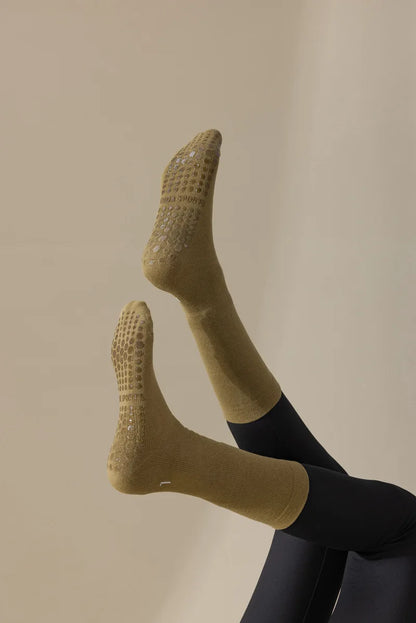 Professional Yoga Socks Women Silicone Non-slip Solid Color Pilates Socks Cotton Breathable Floor Gym Fitness Dance Sports Socks Beauty World Shop