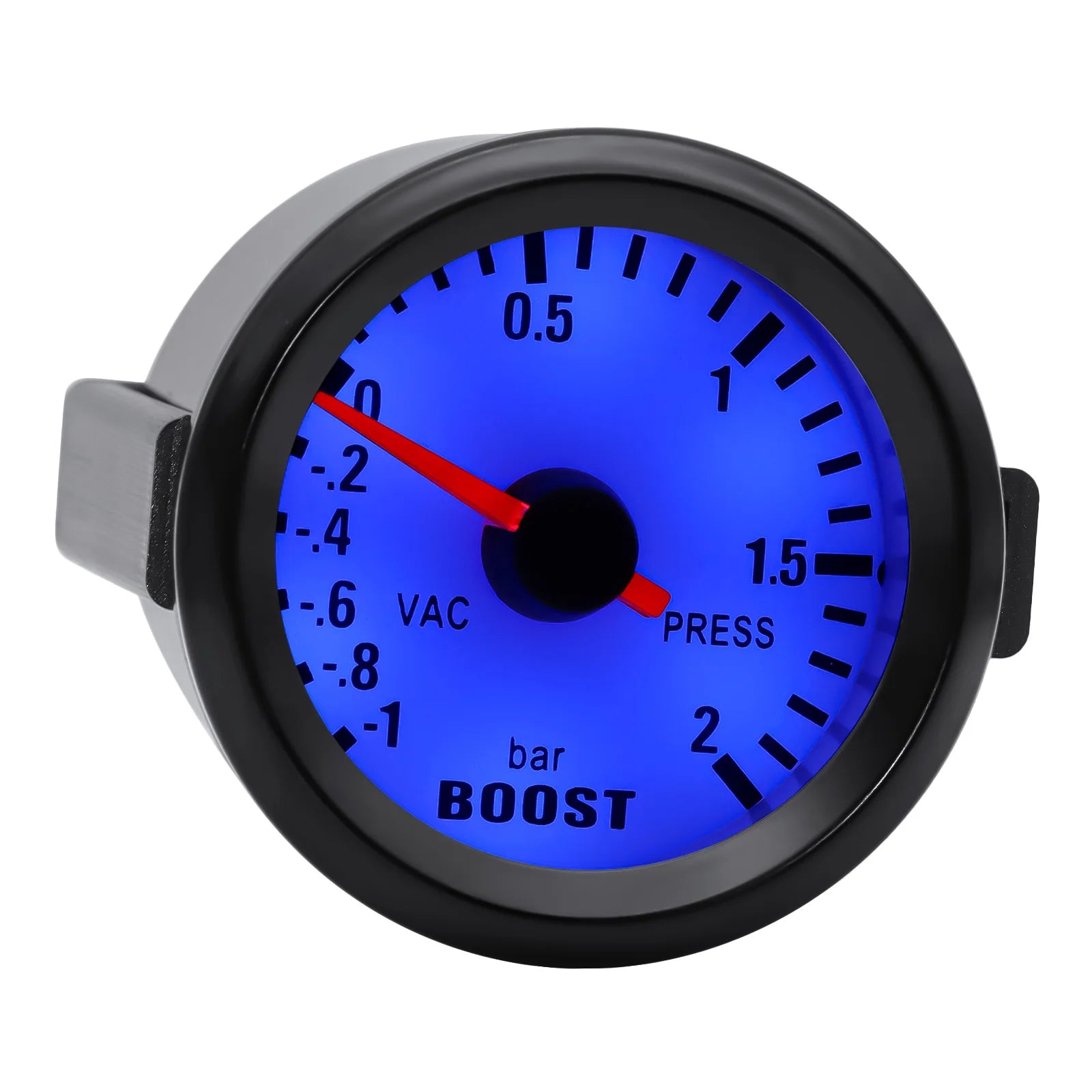 AD Universal 52mm Bar Blue Led Light Pressure Turbo Boost Gauge Meter With Sensor 、Holder 12V Boost sensor Car Accessories Beauty World Shop