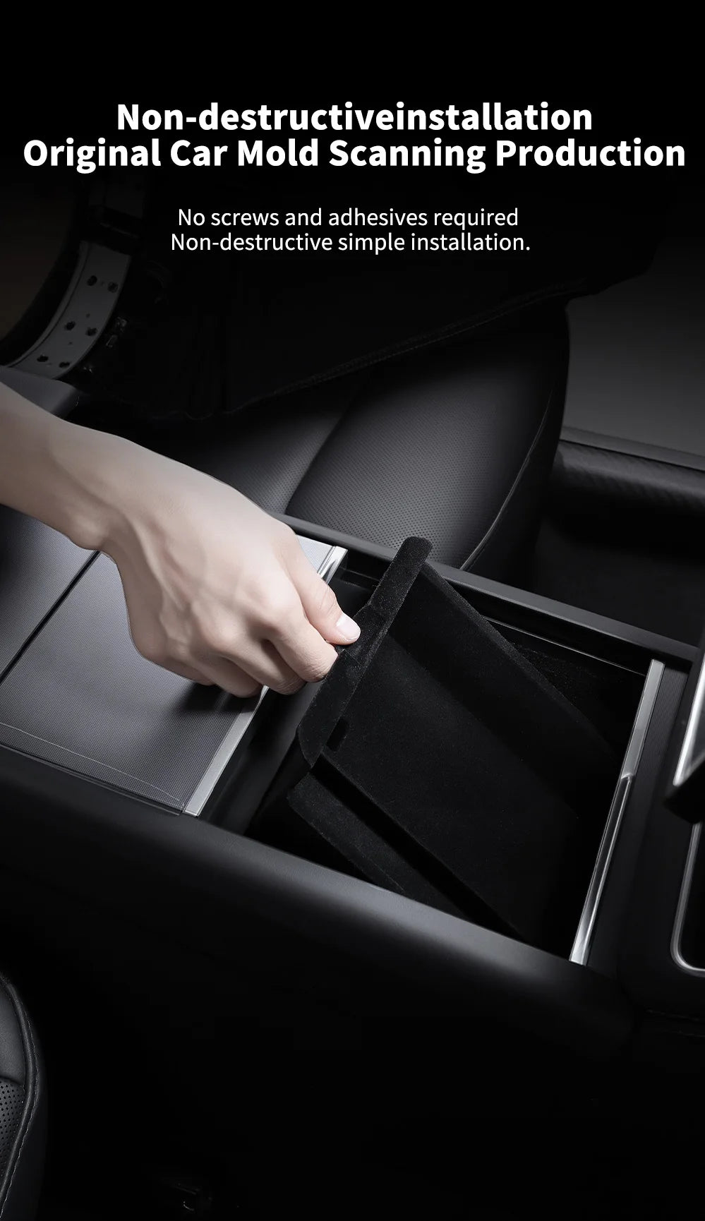 YZ For Tesla Model 3 Highland 2024 Model Y juniper 2025 Storage Box Center Armrest Hidden Box Cup Holder Organizer Accessories Beauty World Shop