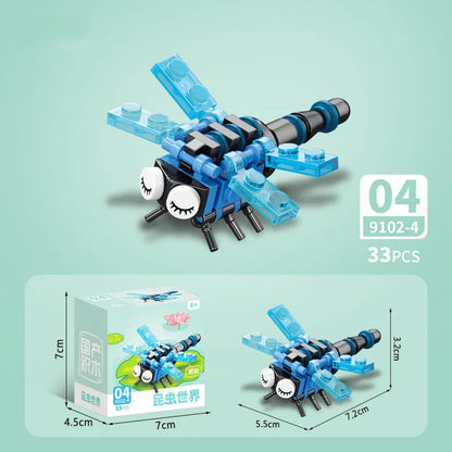 Insect World Animals Scorpion Mantis Ants Spider Birds Marine Animal Building Blocks Toys Desktop Ornaments Bricks Kids Gift Beauty World Shop