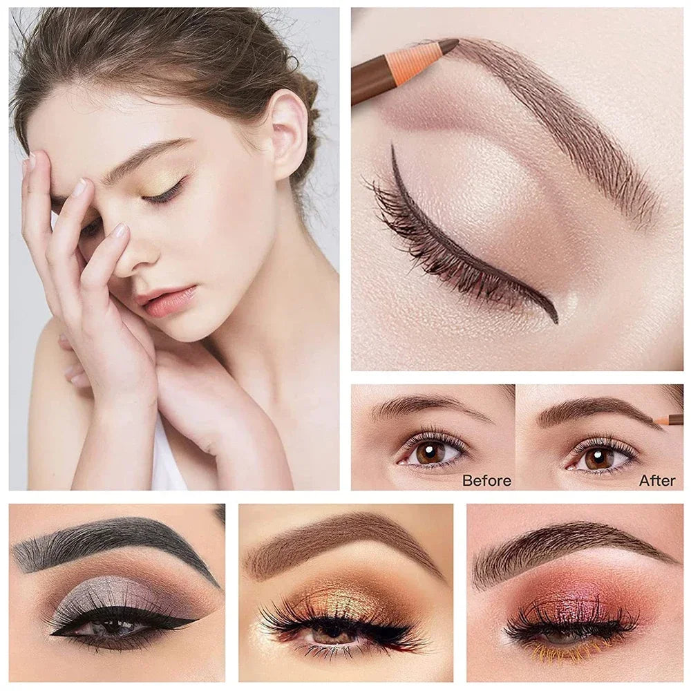 5pcs Professional Microblading Pencil Permanent Eyebrow Pencil Tattoo Waterproof Art Tint Makeup Eye Brow Pen Enhancers Cosmetic Beauty Trend Shop