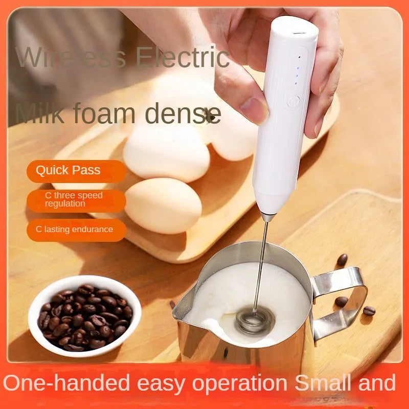 Automatic Stainless Steel Handheld Whisk Mini Portable Blender with 3 Speed Adjustable USB Rechargeable Milk Frother for Kitchen Beauty World Shop